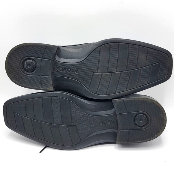 Ecco Soft Black Leather Lace-Up‎ Loafers Size 43 (US 10) #1370